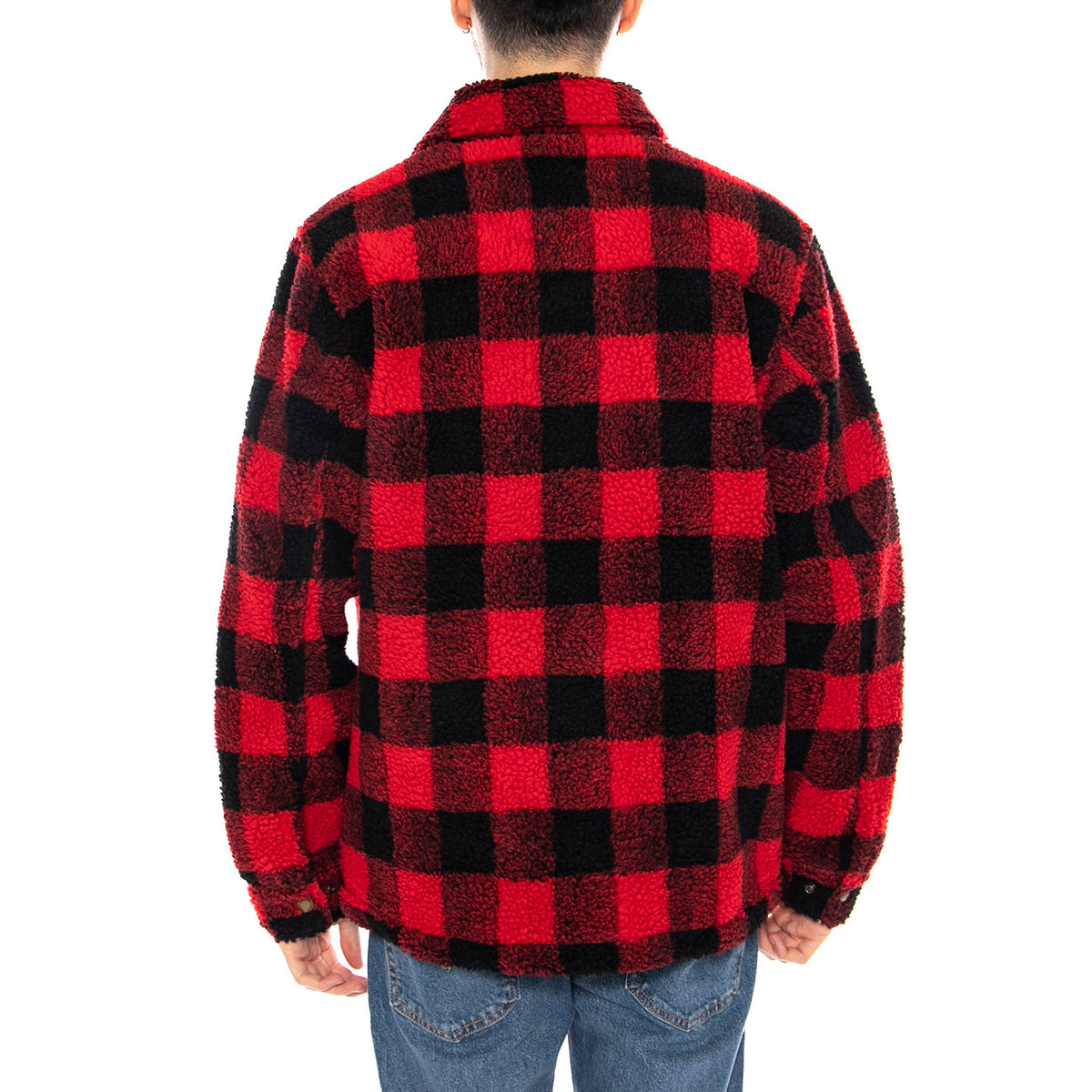 Buffalo Overshirt -- Camicia Overshirt Uomo Rosso / Nero 6040090 12912 CAT 