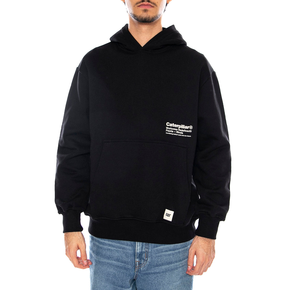 Starts And Stripes Black Hoodie - Felpa con Cappuccio Uomo Nera 6050177 10158 CAT 