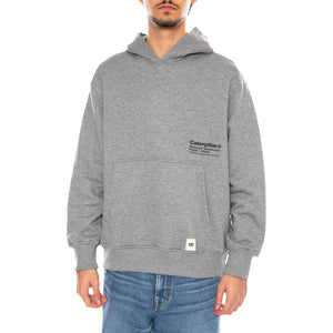 Starts And Stripes Grey Hoodie - Felpa con Cappuccio Uomo Grigia 6050177 10831 CAT 