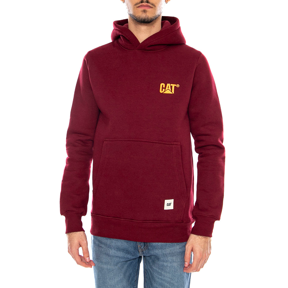 Logo Hoodie -- Felpa con Cappuccio Uomo Maroon 6050193 14109 CAT 