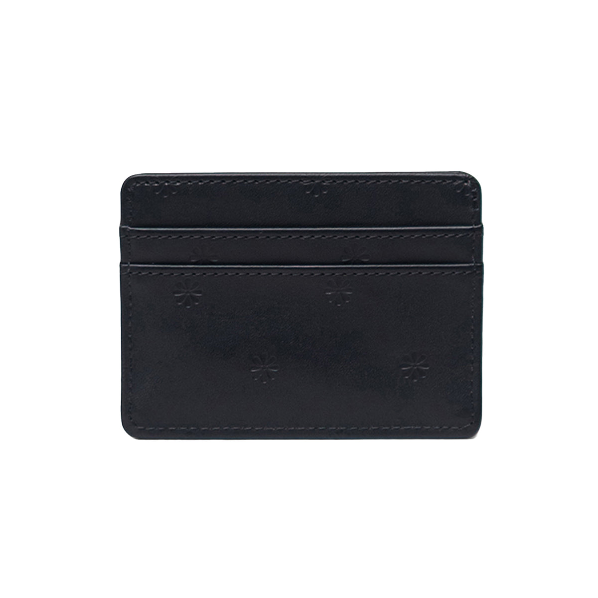 Charlie Cardholder Wallet Vegan Leather Black Floral Deboss - Portacarte in Materiale Vegano Nero 11147 06103 HERSCHEL 