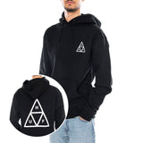 HUF Set TT P/O Hoodie -- Sudadera con Capucha para Hombre Negra Hombre HUF