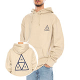 HUF Set TT P/O Hoodie -- Sudadera Hombre con Capucha Stone Beige Hombre HUF