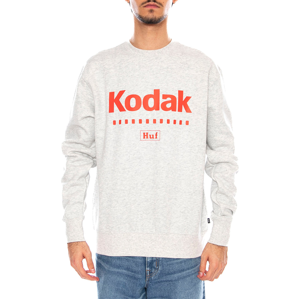 Golden Hour Crewneck -- Felpa Girocollo Uomo Grigia PF00753 AS HUF 