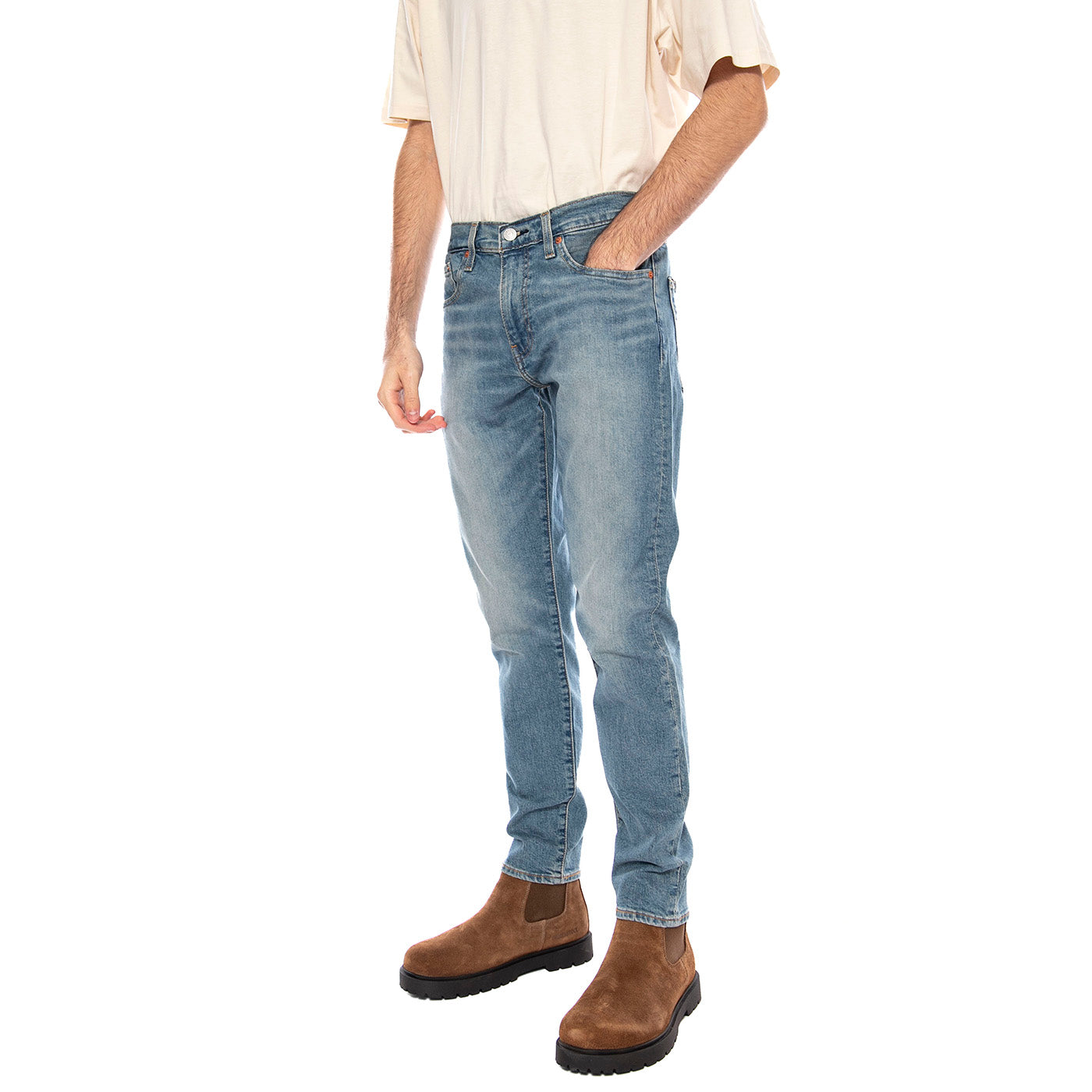 LEVI'S DENIM 512 SLIM TAPER PELICAN RUST BLUE - Pantaloni Denim Jeans Uomo Blu 28833-0588 . LEVIS 