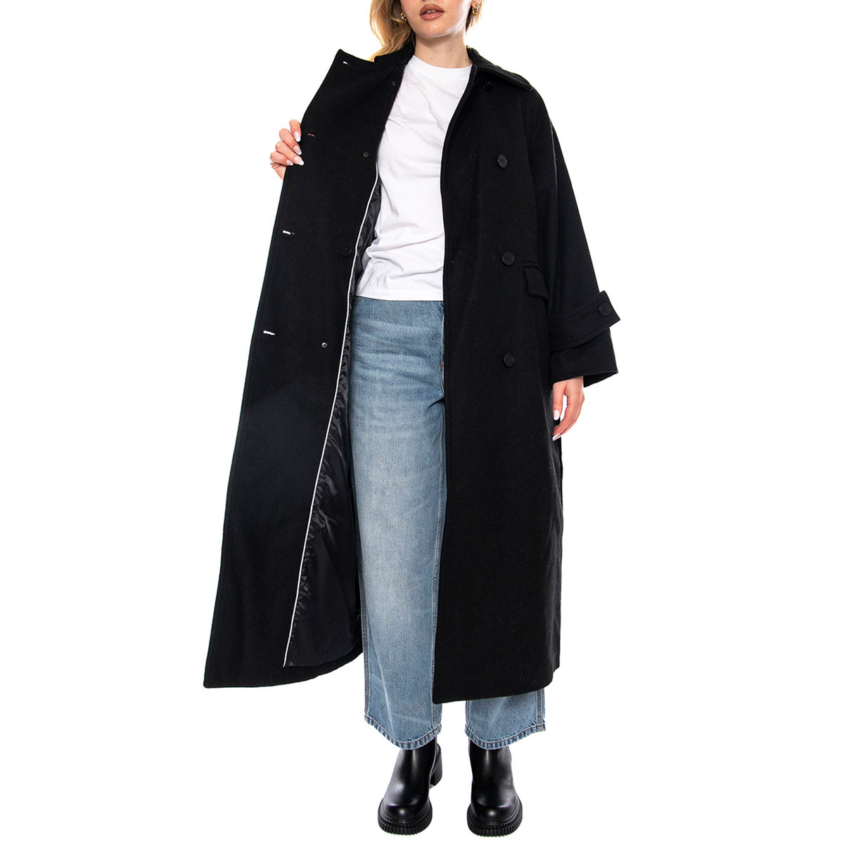 Lissu Black -- Cappotto Donna Nero 222279884 999 MINIMUM 