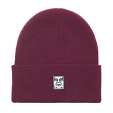 Icon Patch Cuff Beanie Beetroot - Gorro en Punto Morado ACCESORIOS OBEY