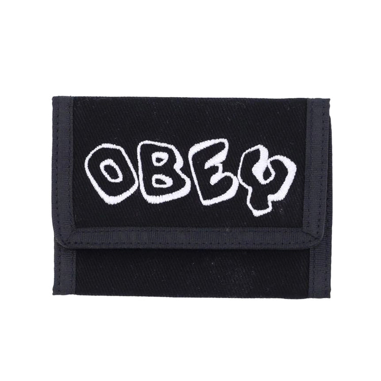 Obery Block Tri Fold Wallet - Portafogli Nero 100310119 BLK OBEY 