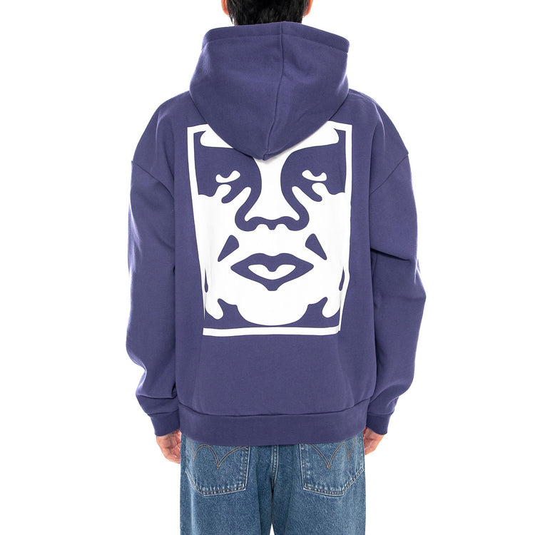 Bold Star Extra Heavy Hoof Fleece Skipper Blue - Felpa con Cappuccio Uomo Blu 112470244 SIB OBEY 