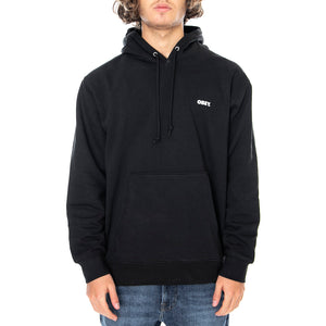 OBEY BOLD HOOD FLEECE BLACK - Felpa con Cappuccio Uomo Nera 112842349 BLK OBEY 