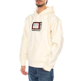 Obey TV Fleece White - Hoodie Uomo Bianca Uomo OBEY