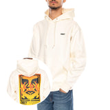 OBEY ICON STENCIL FLAME FLEECE - Hoodie Hombre Blanco Hombre OBEY