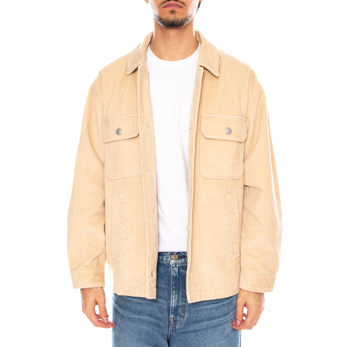 Benny Cord Shirt Jacke Irish Cream - Giacca / Camicia Uomo Beige 121160050 IRC OBEY 