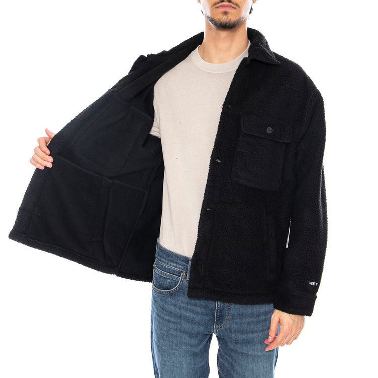 Thompson Shirt Jacket Black - Giacca Uomo Nera 121160059 BLK OBEY 