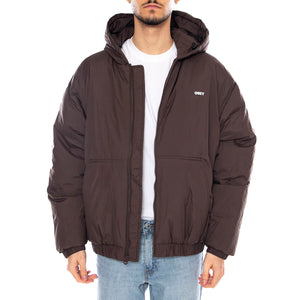 Retreat Hooded Jacket -- Giacca Uomo Marrone con Cappuccio 121800547 JVA OBEY 
