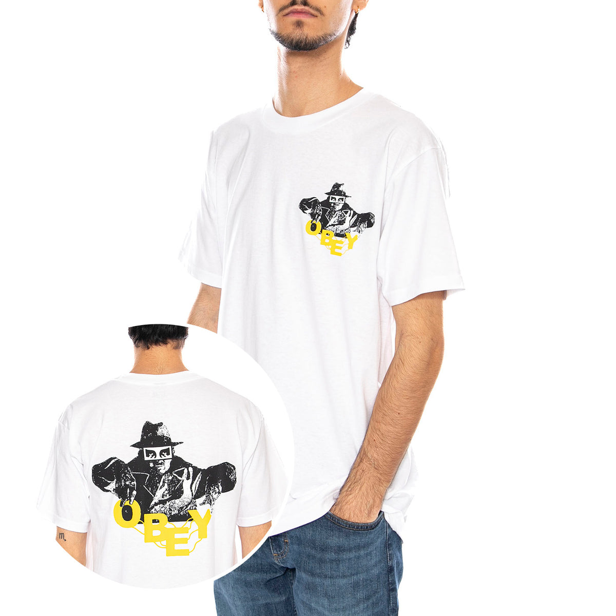 Obey Inner Power Tee White - Maglietta Girocollo Uomo Bianca 165263961 WHT OBEY 