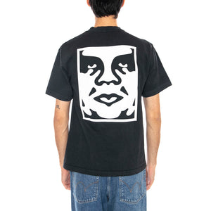OBEY Bold Icon Face Tee Pigment Vintage White - Maglietta Girocollo Uomo Nera 167924099 PTB OBEY 