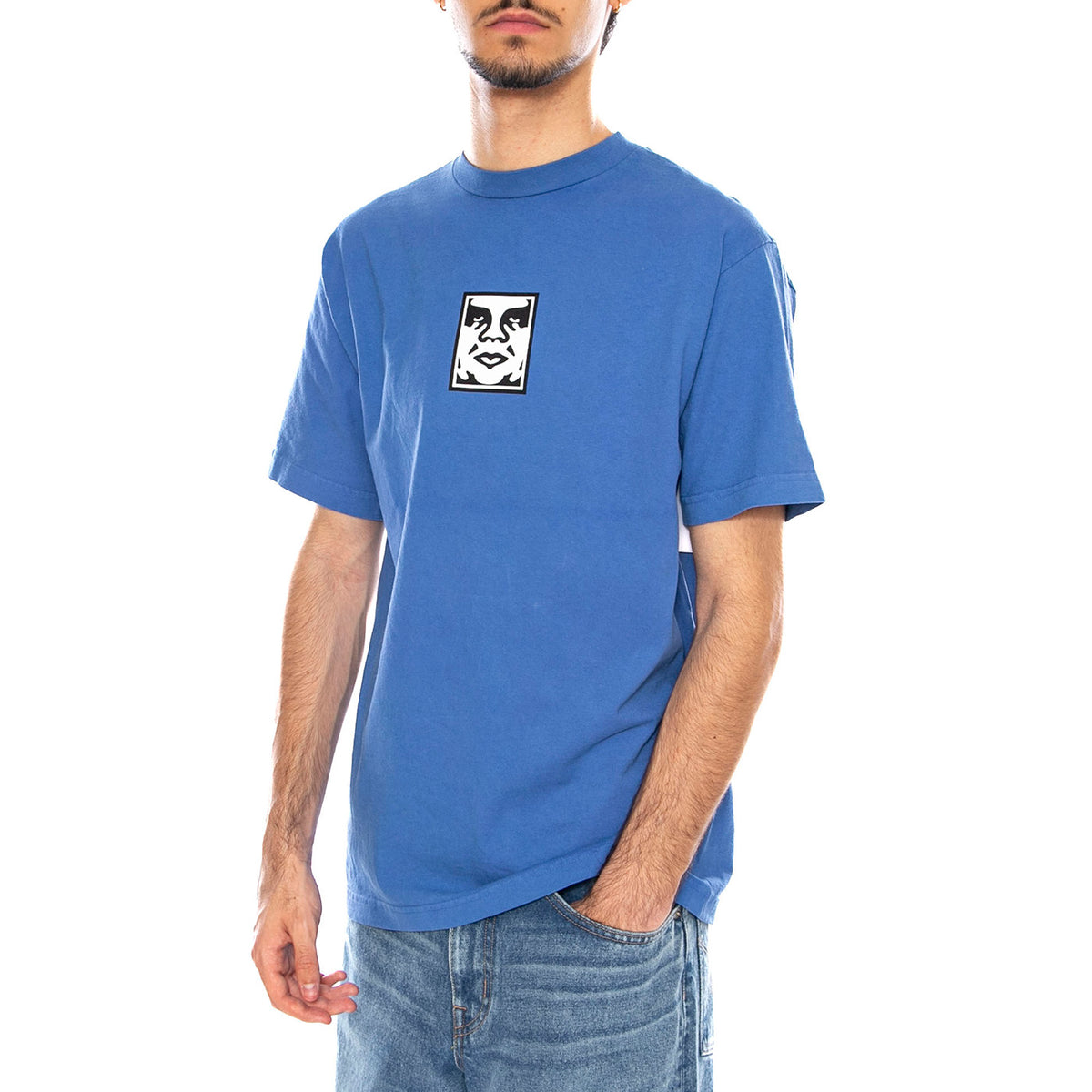 OBEY  Icon Face Tee Pigment Electric Indigo - Maglietta Girocollo Uomo Blu 167924152 EID OBEY 