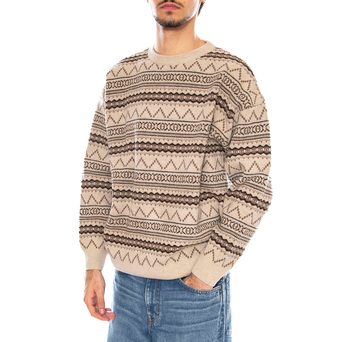 Khumalo Olow Sweater Multioclore - Maglione Girocollo Uomo Multicolore PU-KHUM-MU MULTICOLOR OLOW 