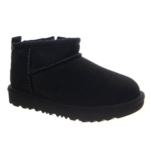 UGG Classic Ultra Mini Black - Scarpe Bambino/Bambina in Pelle Scamosciata Nera 1130750T BLK UGG 