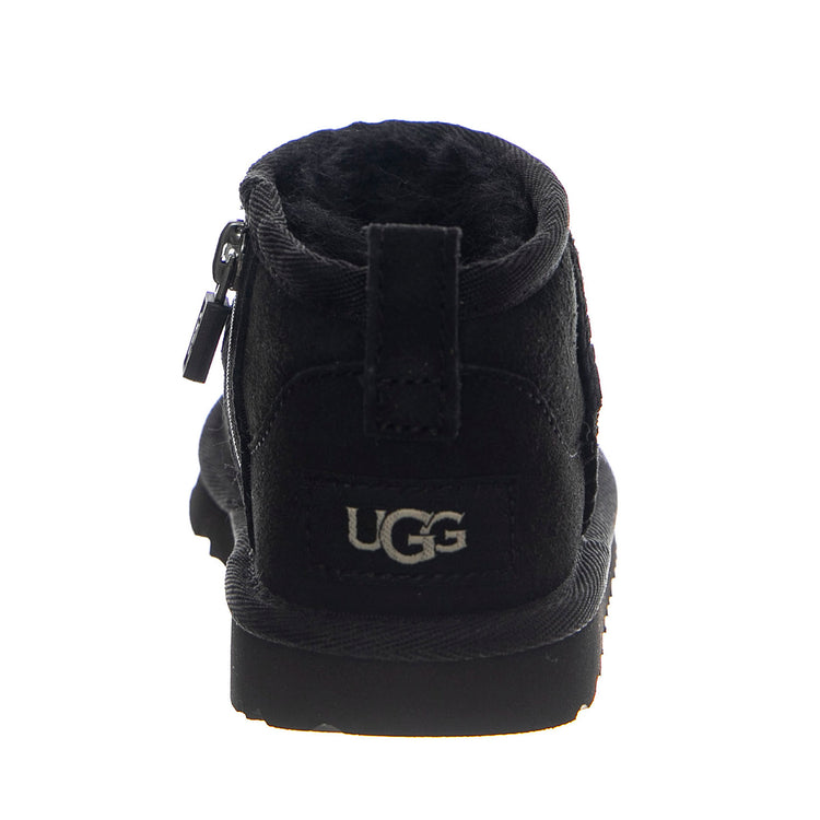 UGG Classic Ultra Mini Black - Scarpe Bambino/Bambina in Pelle Scamosciata Nera 1130750T BLK UGG 