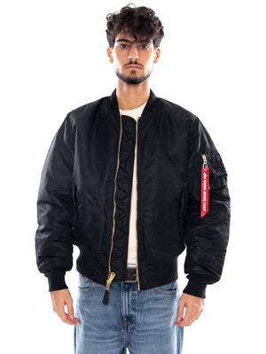 MA-1 HERITAGE BOMBER JACKET BLACK - Giacca Uomo Nera 100101 03 ALPHA INDUSTRIES 