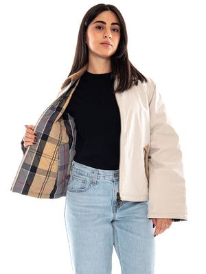 Barbour Dawn Reversible Casual Jacket Mist / Dress - Giacca Donna Beige e Tartan 262MLCA0415 ST11 BARBOUR 