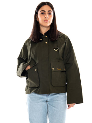 Barbour Terrington Showerproof Jacket Olive / Brown - Giacca Donna Marrone 262MLSP0354 OL71 BARBOUR 