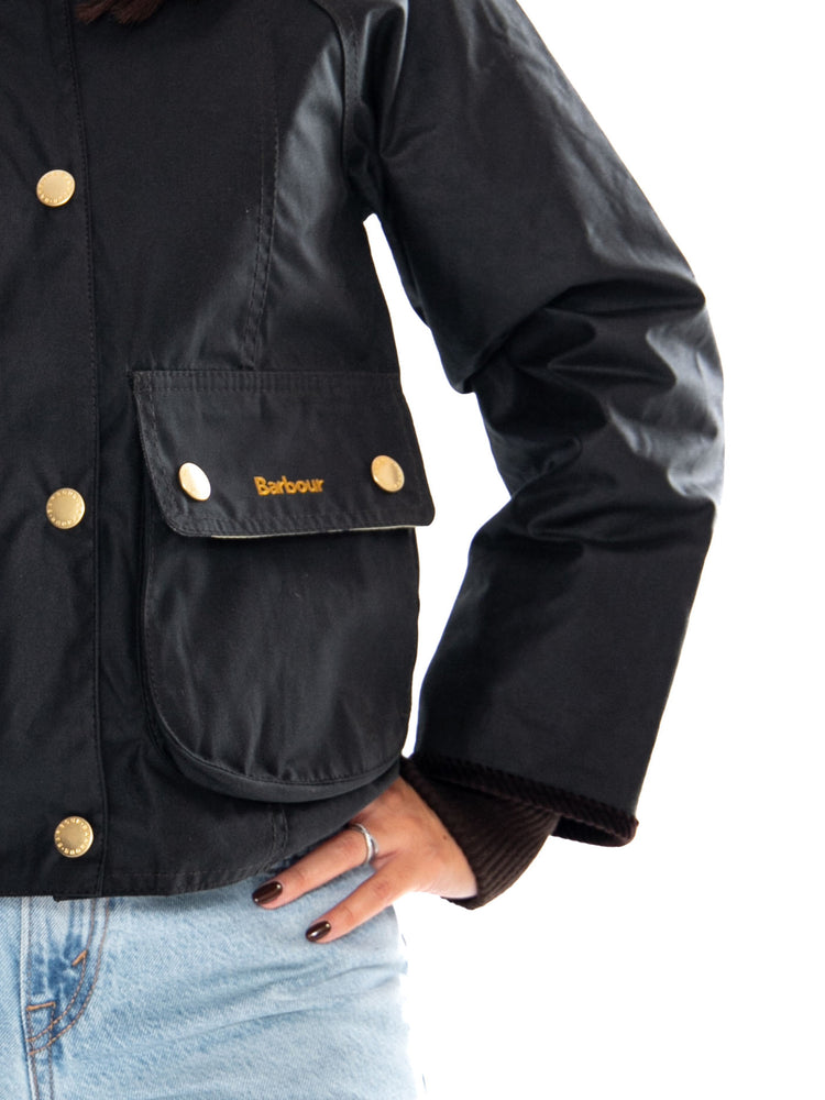 Barbour Cropped Beadnell Wax Jacket Sage / Ancient - Giacca Donna Verde 262MLWX1403 SG51 BARBOUR 