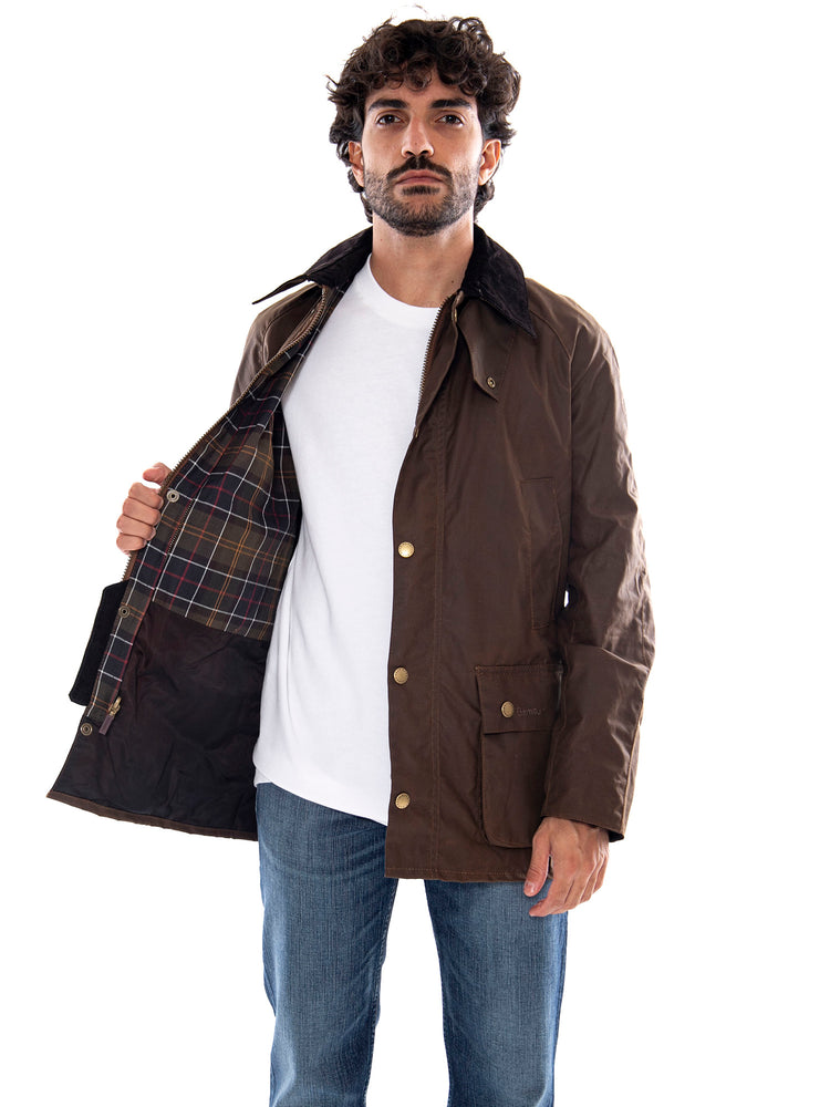 Barbour Ashby Wax Jacket Bark - Giacca Cerata Uomo Marrone<BR/><BR/> 262MMWX0339 BR31 BARBOUR 