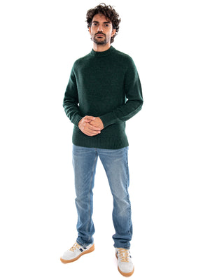 NEWTOWN CREW NECK SWEATER Sage - Maglione Girocollo Uomo Verde Salvia<BR/><BR/> MKN1773 GN13 BARBOUR 