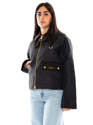 Barbour Icons TTN Quilted Spey Wax Jacket Olive / Brown - Giacca Donna Marrone MLWX1597 OL71 BARBOUR 