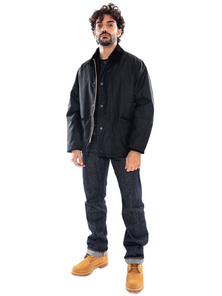 Barbour Short Liddesdale Wax Jacket Black - Giacca Uomo Nera<BR/><BR/> MWX2592 BK11 BARBOUR 