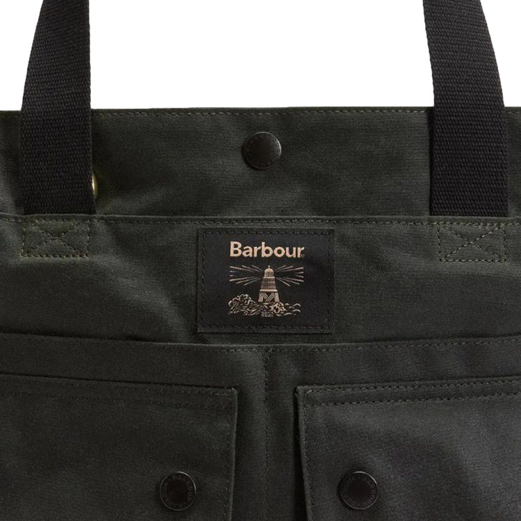 Barbour Field Wax Tote Bag Sage / Classic - Borsa a Tracolla Verde 262MUBA0750 SG91 BARBOUR 