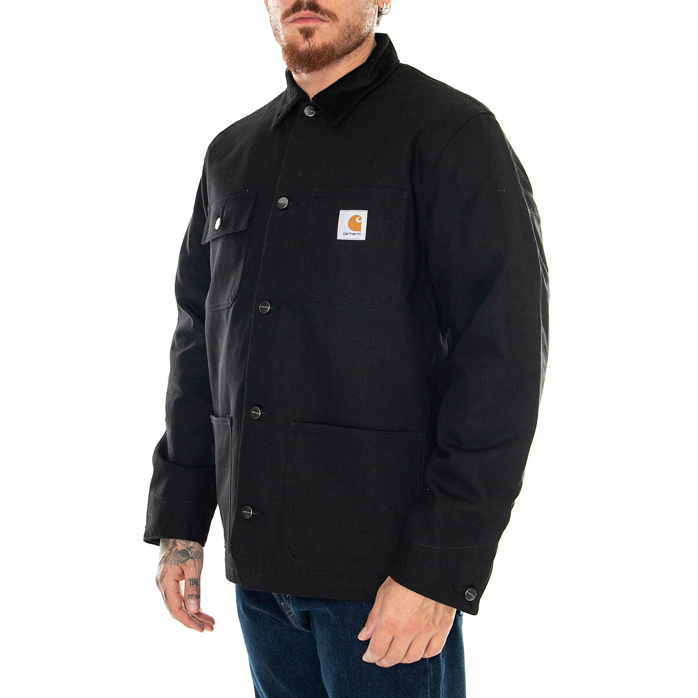 MICHIGAN COAT BLACK / BLACK RIGID - Giacca Uomo Nera I015261 00E01 CARHARTT WIP 
