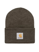 CARHARTT WIP ACRYLIC WATCH HAT SHUNGITE HEATHER - Gorro de Canalé Verde Oscuro ACCESORIOS CARHARTT WIP