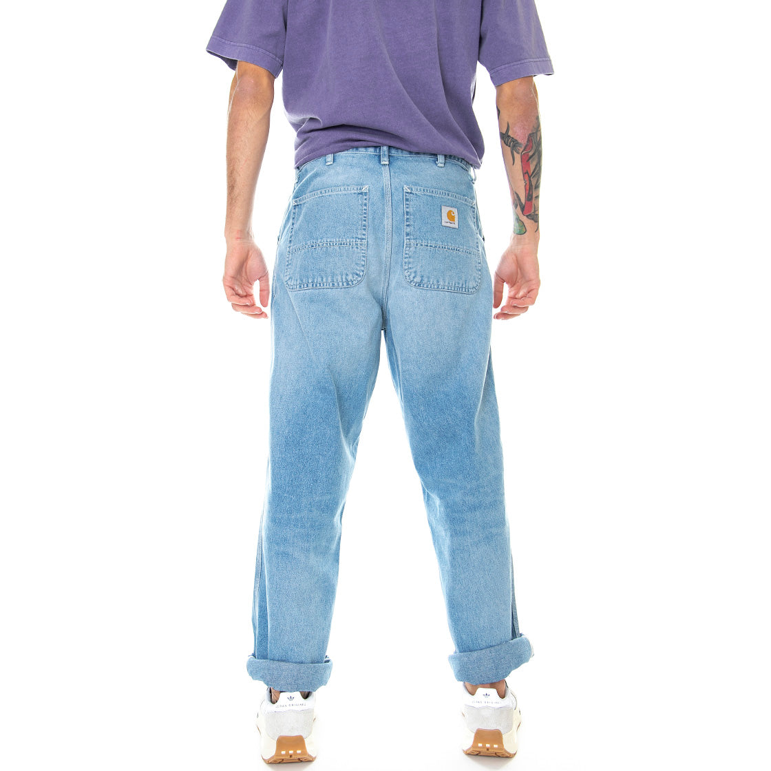 SIMPLE PANT BLUE LIGHT TRUE WASHED - Pantaloni Denim Jeans Uomo Blu I022947 01ZO CARHARTT WIP 