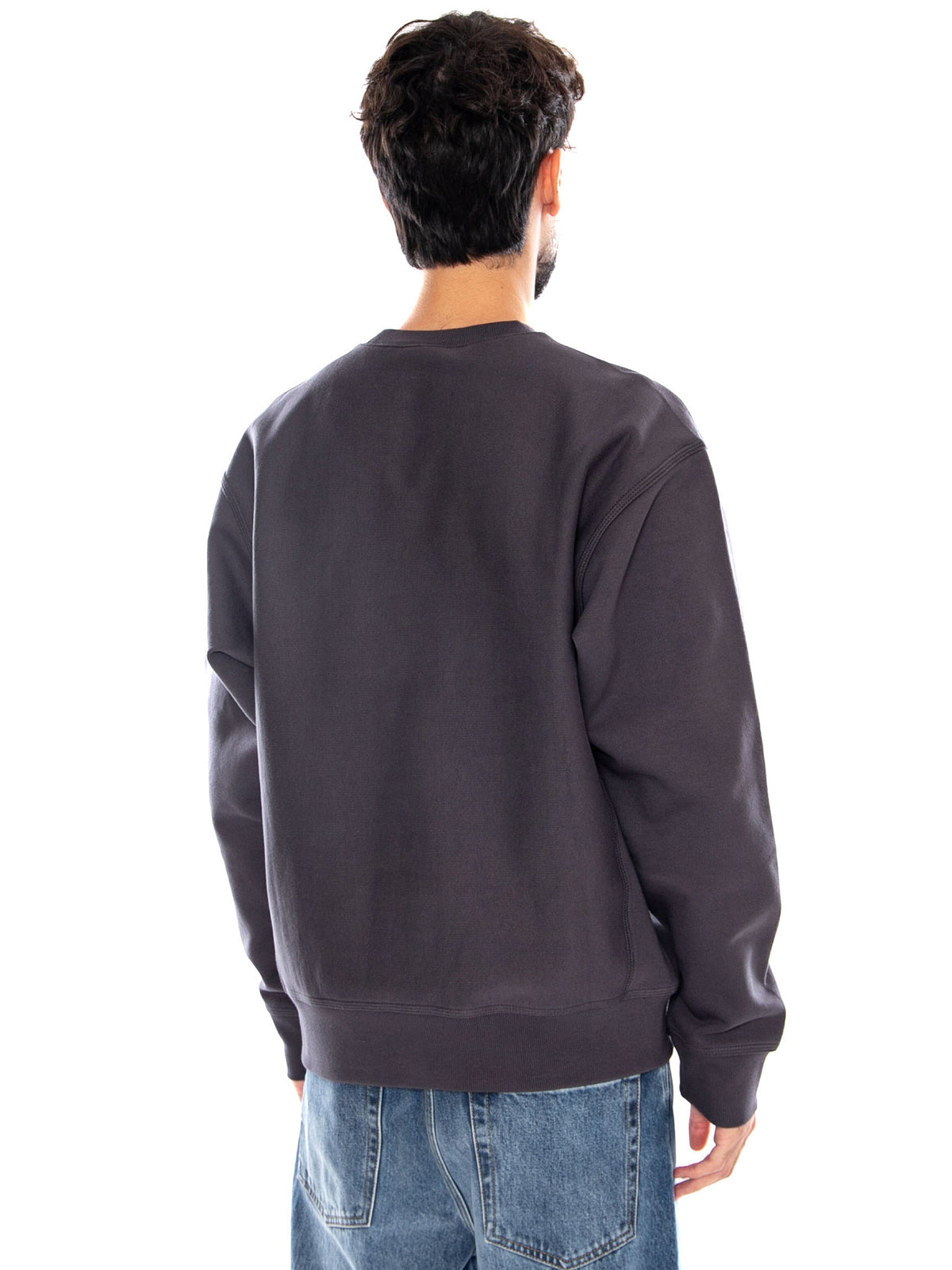 AMERICAN SCRIPT SWEAT GRAPHITE - Felpa Girocollo Uomo Grigia I025475 87XX CARHARTT WIP 