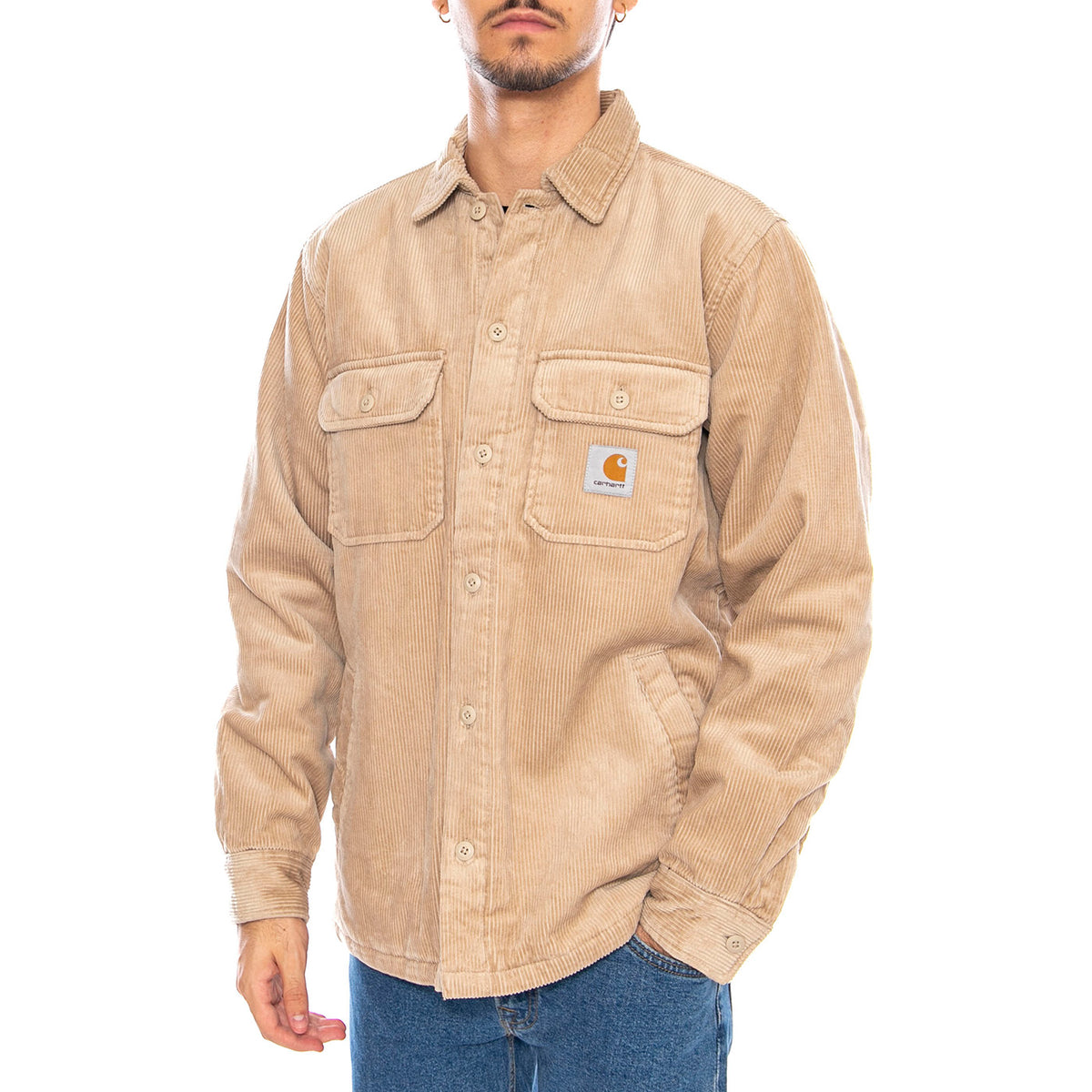 WHITSOME SHIRT JAC WALL - Giacca Uomo Beige I028827 G1XX CARHARTT WIP 