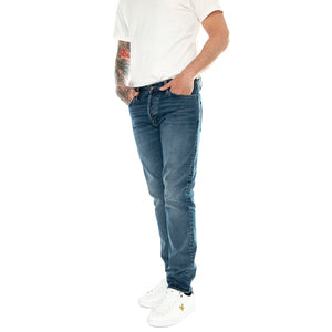KLONDIKE PANT BLUE DARK USED WASH - Pantaloni Denim Jeans Uomo Blu I029207 014L CARHARTT WIP 