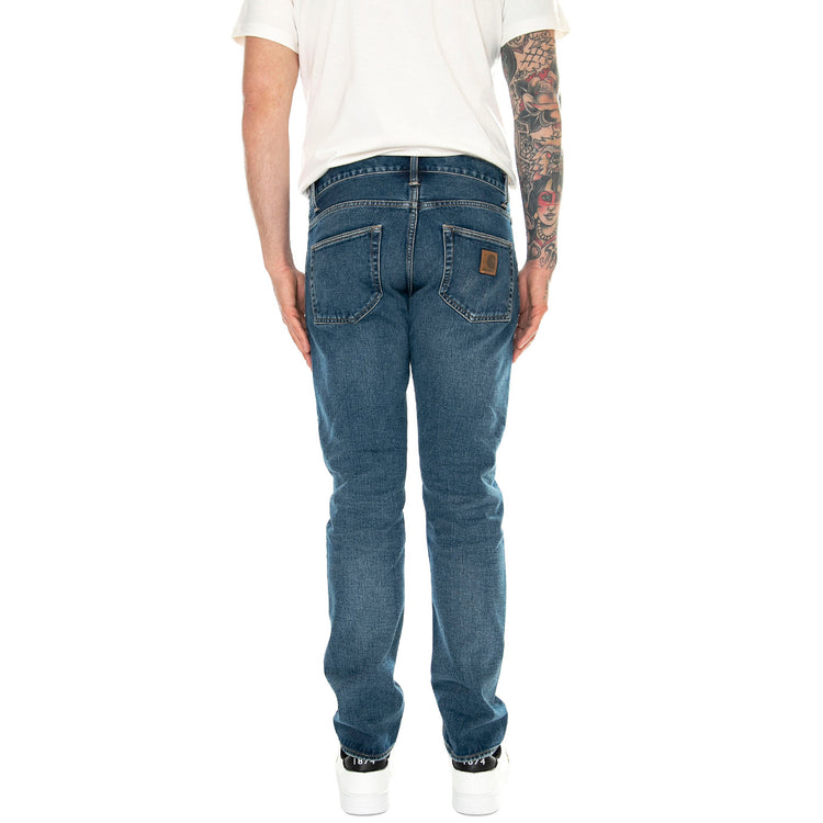 KLONDIKE PANT BLUE DARK USED WASH - Pantaloni Denim Jeans Uomo Blu I029207 014L CARHARTT WIP 