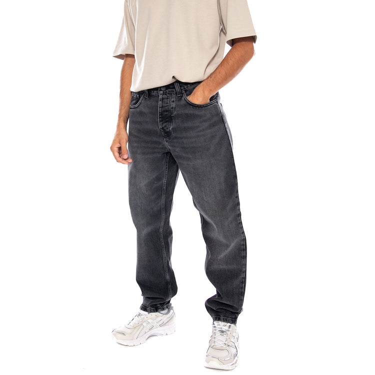 NEWEL PANT BLACK MARBLE USED WASH - Pantaloni Denim Jeans Uomo Neri I029208 897X CARHARTT WIP 