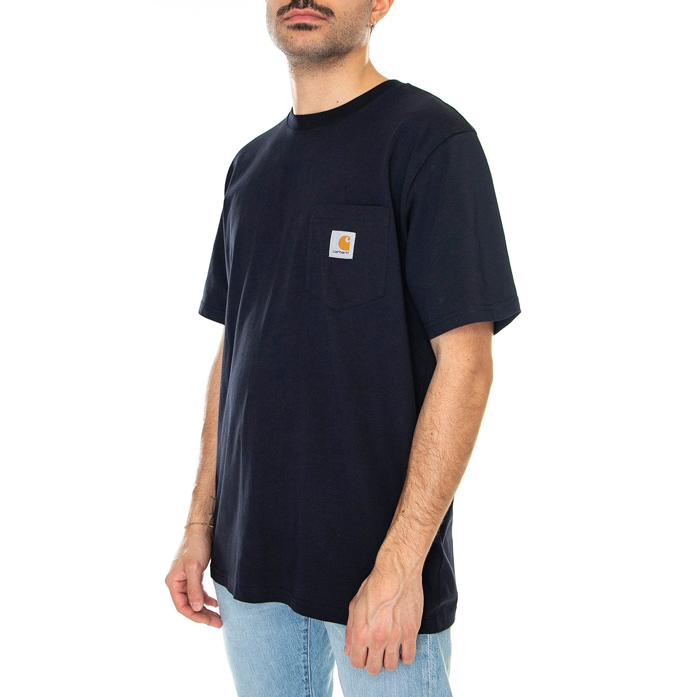 S/S POCKET T-SHIRT DARK NAVY - Maglietta Girocollo Uomo Blu Navy I030434 1CXX CARHARTT WIP 