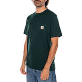 S/S POCKET T-SHIRT DARK SCARAB - Maglietta Girocollo Uomo Verde  Uomo CARHARTT WIP