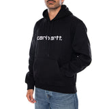 HOODED CARHARTT SWEAT BLACK - Sudadera con Capucha Hombre Negra Hombre CARHARTT WIP