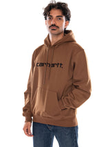 CARHARTT WIP HOODED CARHARTT SWEAT BROWN / BLACK - Sudadera con Capucha Hombre Marrón Hombre CARHARTT WIP