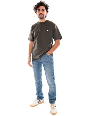 S/S Madison T-Shirt Cypress / White - Maglietta Girocollo Uomo Verde I033000 00XXX CARHARTT WIP 