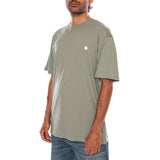 S/S MADISON T-SHIRT SHADY GREEN / WHITE - Camiseta Cuello Redondo Hombre Verde Hombre CARHARTT WIP