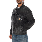 HELSTON JACKET BLACK - Chaqueta Denim Jeans Hombre Negra Hombre CARHARTT WIP
