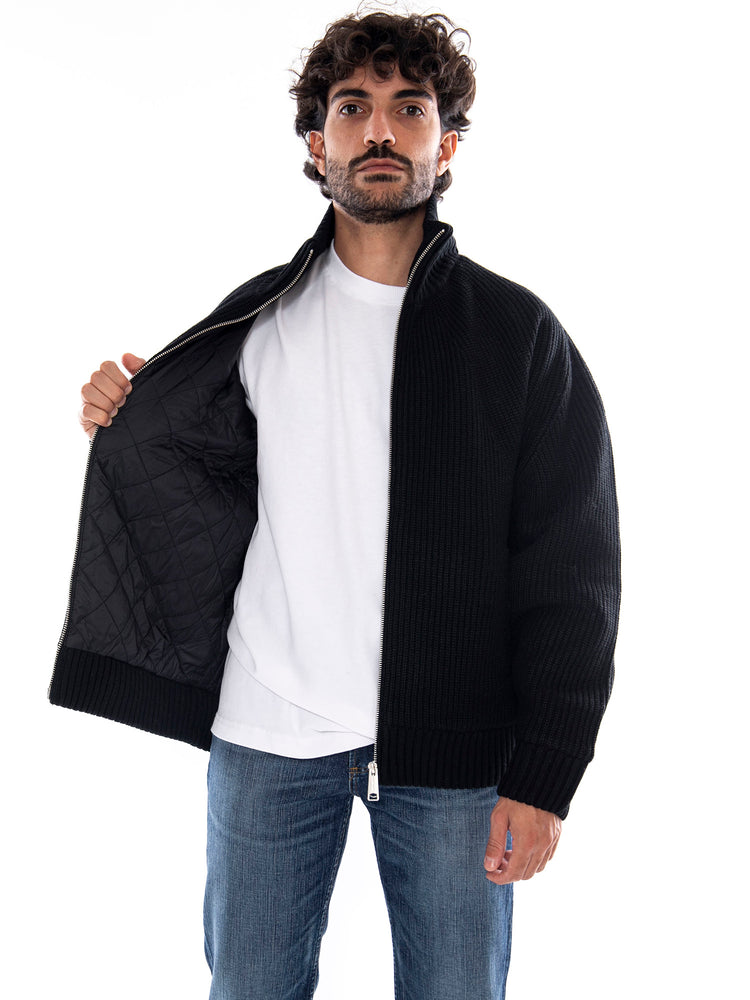 Carhartt WIP Banley Sweater Jacket Black - Giacca in Maglia Uomo Nera<BR/><BR/> I033902 89XX CARHARTT WIP 